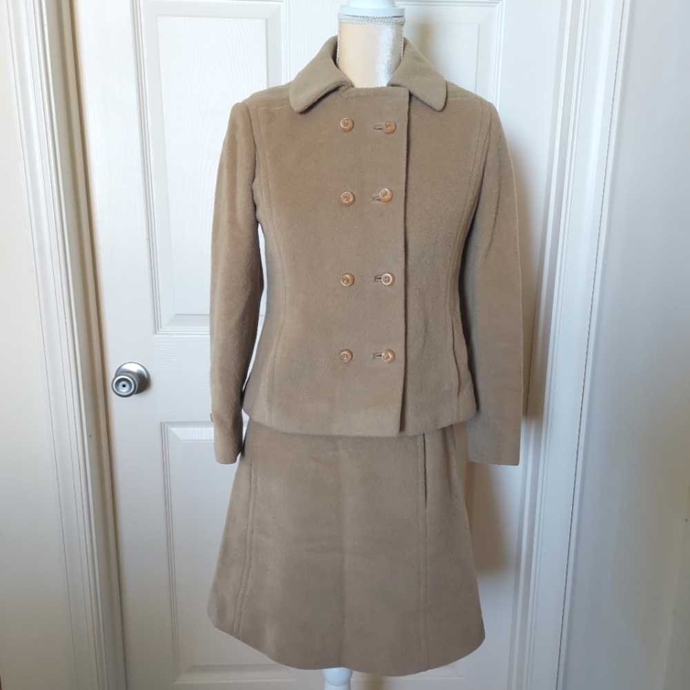 True Vintage 60s Camel Dress and Jacket